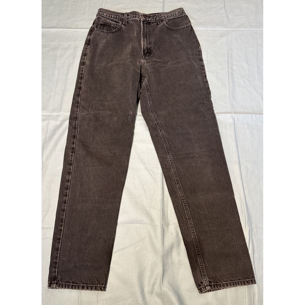 Vintage Gap Classic Fit High Waisted Jeans 12 Long Made in USA Faded Black Denim